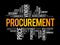 Procurement word cloud collage, business concept background