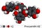 Procyanidin A2, proanthocyanidin A2 molecule. It is natural product, used in urinary tract infection prevention. Molecular model.