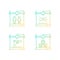 Produce 3d models gradient linear vector icons set