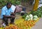 Produce Vendor Preparing Betel Nut