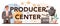 Producer center typographic header. Film and music production, entertainment