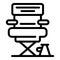 Producer chair icon, outline style