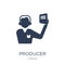 producer icon. Trendy flat vector producer icon on white background from Cinema collection