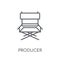 producer linear icon. Modern outline producer logo concept on wh