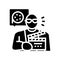 producer video film glyph icon vector illustration