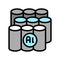 product of aluminium production color icon vector illustration