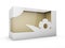 Product Cardboard Plastic Package Box With Window. 3d Illustration Isolated White.