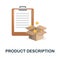 Product Description icon. 3d illustration from business plan collection. Creative Product Description 3d icon for web