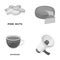 Product, drink and other monochrome icon in cartoon style.fans, food icons in set collection.