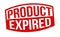 Product expired sign or stamp