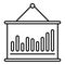 Product manager banner graph icon, outline style