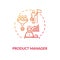 Product manager red gradient concept icon