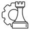Product manager strategy plan icon, outline style