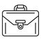 Product manager suitcase icon, outline style