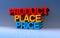 product place price on blue