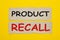 Product recall concept