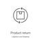 product return icon vector from logistics and shipping collection. Thin line product return outline icon vector illustration.