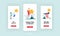 Product or Service Review and Highest Rating Mobile App Page Onboard Screen Set. Customer Experience
