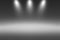 Product Showscase Spotlight on Black Background - Soft Blurry, Foggy Infinite Dark Horizon Floor