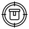 Product target icon outline vector. Digital focus