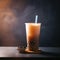 Product View of Colorful Bubble Tea on Blank Background, Captivating Photography for a Refreshing Experience