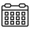 Production calendar icon, outline style