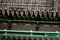 Production of cremant sparkling wine in Burgundy, France. Automatically powered bottling lines on factory