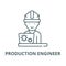 Production engineer vector line icon, linear concept, outline sign, symbol