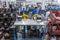 Production line children`s shoes industry in Birigui, Sao Paulo state