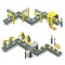 Production line isometric 3D concept set