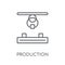 Production linear icon. Modern outline Production logo concept o