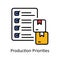 Production Priorities Vector Fill outline Icon Design illustration. Product Management Symbol on White background EPS 10 File