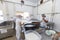 Production of traditional artisanal buffalo cheese mozzarella, in Itanhandu, countryside of Minas Gerais state, Brazil