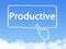 Productive message cloud shape