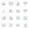 Productive organization line icons collection. Efficiency, Productivity, Focus, Prioritization, Organization, Workflow