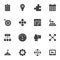 Productive work vector icons set