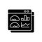 Productivity dashboard black glyph icon