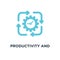 productivity and efficiency icon. productivity and efficiency co