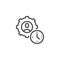 Productivity and efficiency line icon.