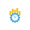 Productivity and efficiency vector icon on white