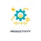 productivity icon. productive capacity concept symbol design, pe