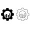 Productivity icon vector set. productive capacity illustration sign collection. performance analytics symbol.
