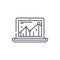 Productivity increase line icon concept. Productivity increase vector linear illustration, symbol, sign
