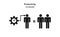 Productivity increased icon vector. A man with better brainstorming and gear up equals to two or more man in efficiency and work