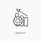 Productivity outline icon. Simple linear element illustration. Isolated line Productivity icon on white background. Thin stroke