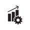 Productivity performance icon vector up arrow and gear symbol for your web site design, logo, app, UI. illustration, EPS10