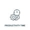 Productivity Time icon. Monochrome simple Time Management icon for templates, web design and infographics