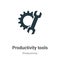 Productivity tools vector icon on white background. Flat vector productivity tools icon symbol sign from modern productivity