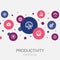 Productivity trendy circle template with