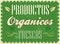 Productos organicos frescos - Fresh organic products spanish text